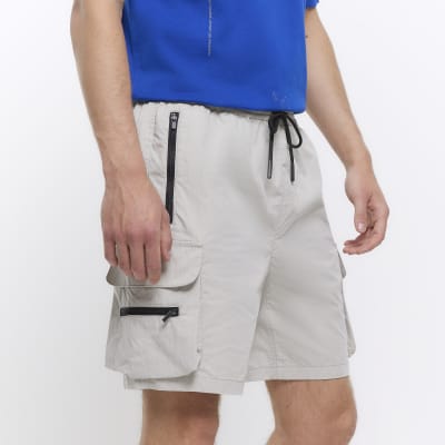 Stone regular fit cargo shorts
