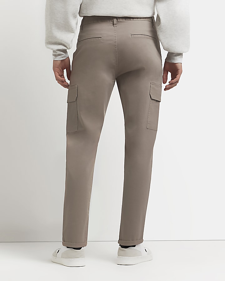 Stone regular fit cargo trousers