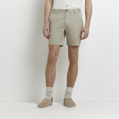 Skinny khaki sale shorts