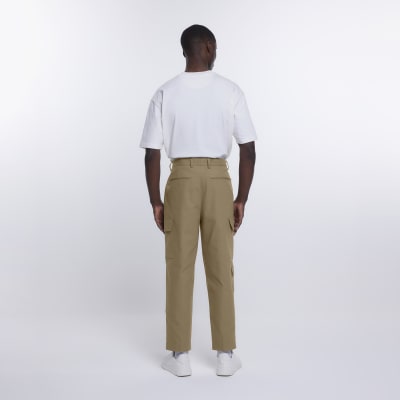 Stone Slim Fit Cargo Trousers