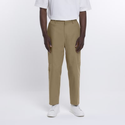 River island slim fit store cargo trousers in khaki