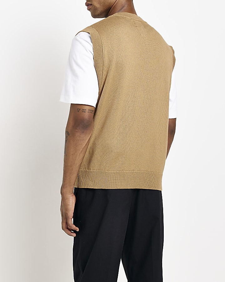 Stone SLIM FIT KNITTED VEST