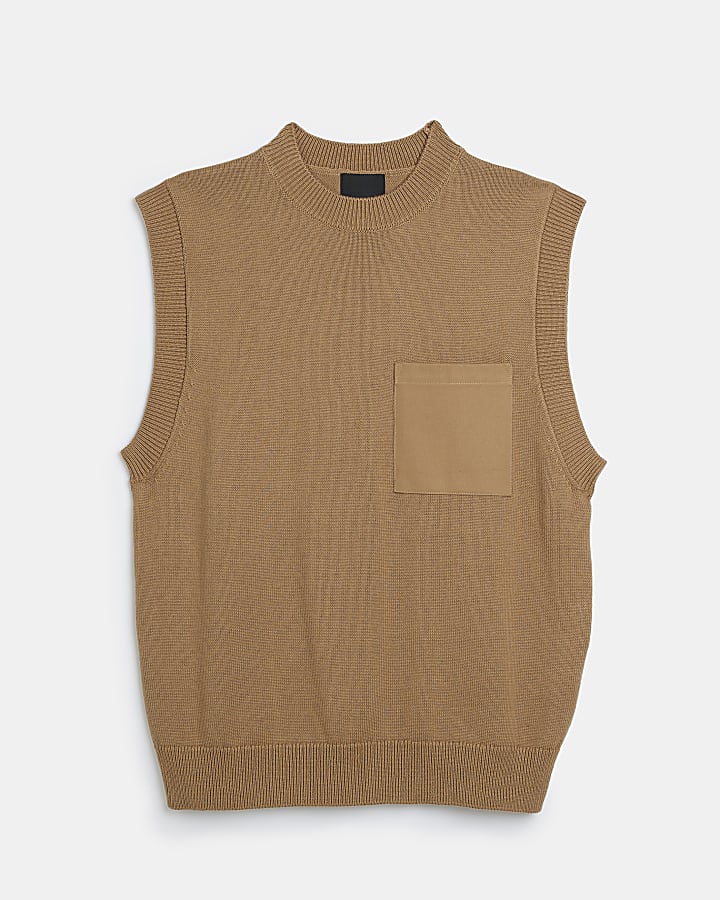 Stone SLIM FIT KNITTED VEST