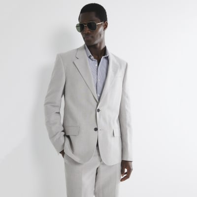 Slim fit linen on sale blazer