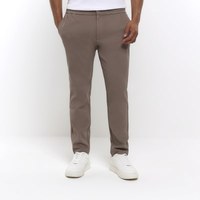 Slim fit twill online joggers