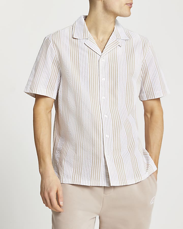 Stone stripe short sleeve shirt