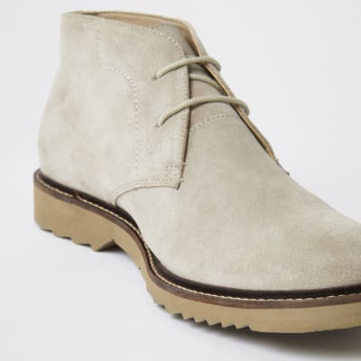 stone suede boots