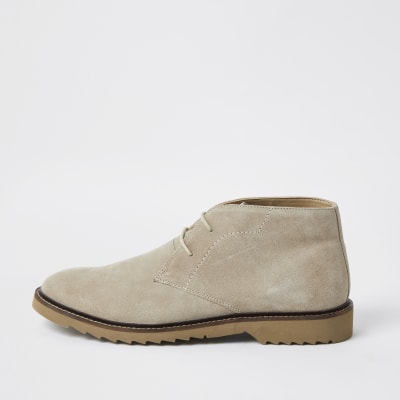 stone suede boots