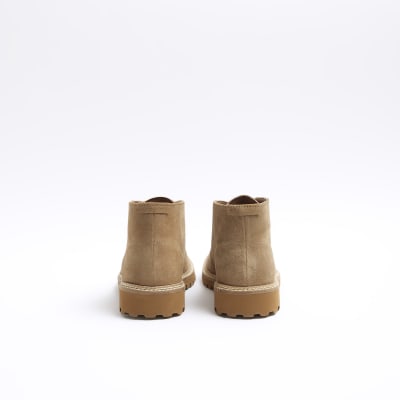 Stone suede desert boots | River Island