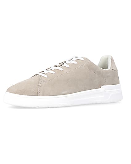 360 degree animation of product Stone suede lace up trainers frame-1