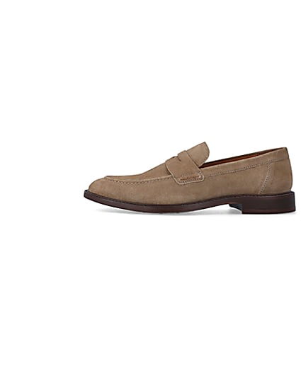360 degree animation of product Stone suede penny loafers frame-3