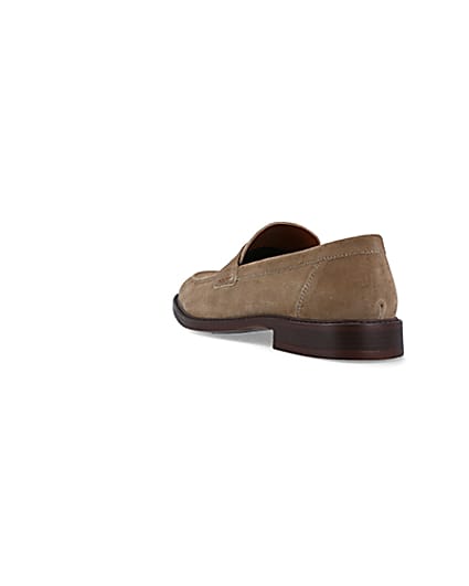 360 degree animation of product Stone suede penny loafers frame-7