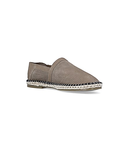 360 degree animation of product Stone Suede Woven Espadrille frame-18