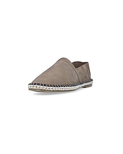 360 degree animation of product Stone Suede Woven Espadrille frame-23