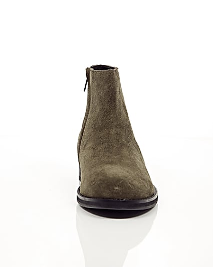 360 degree animation of product Stone suede zip boots frame-4