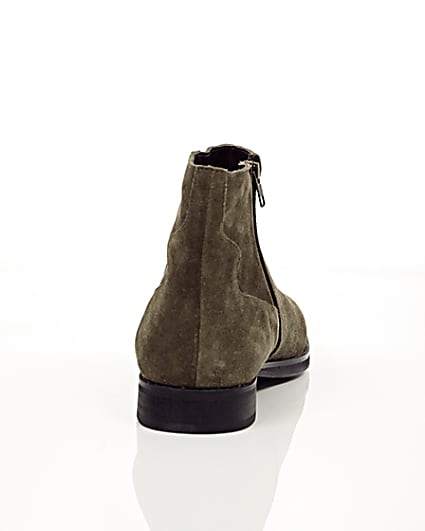 360 degree animation of product Stone suede zip boots frame-15