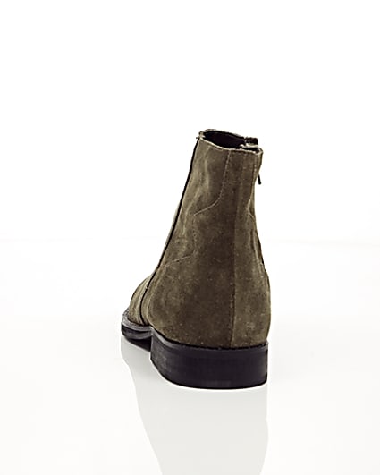 360 degree animation of product Stone suede zip boots frame-16