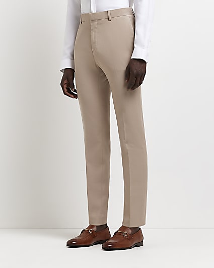 Stone Super skinny fit suit trousers