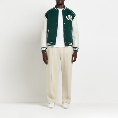 River Island varsity jacket in green