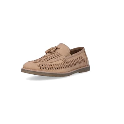 Mens woven sale tassel loafers