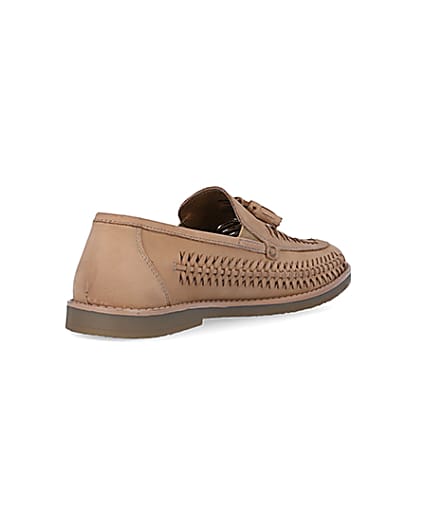 360 degree animation of product Stone woven tassel detail loafers frame-12