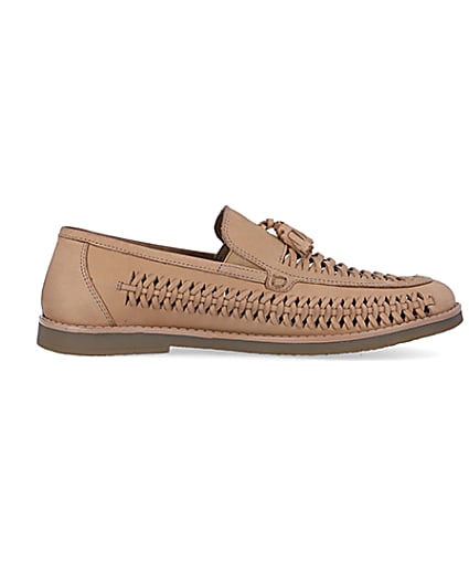360 degree animation of product Stone woven tassel detail loafers frame-15