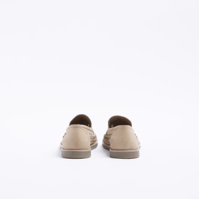 Stone woven tassel detail loafers River Island