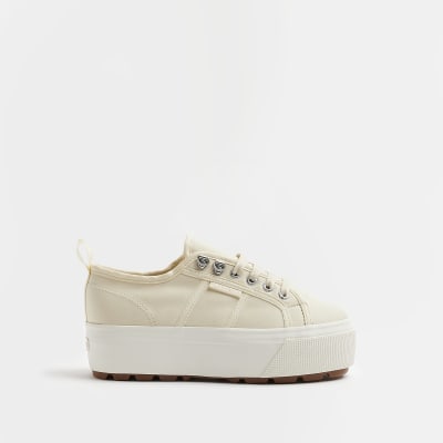 Superga platform outlet beige