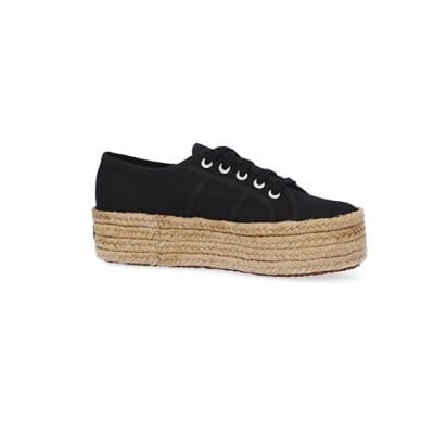 superga black espadrilles