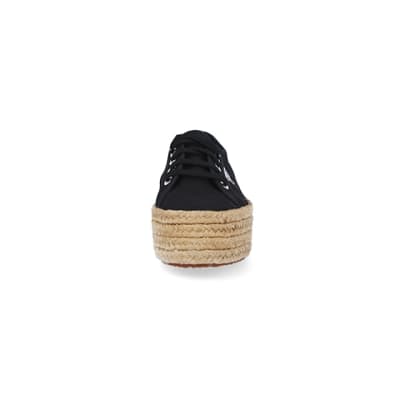 black espadrille trainers