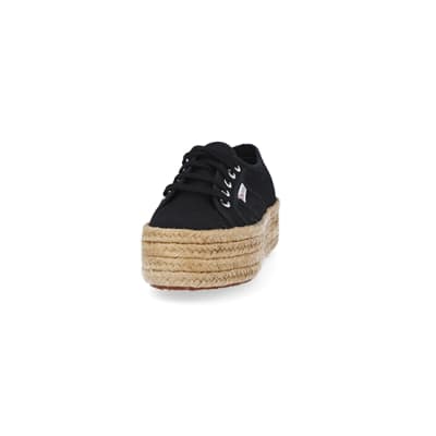 black espadrille trainers
