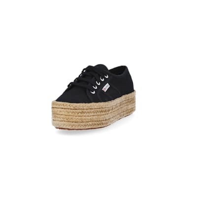 superga black espadrilles
