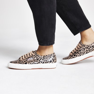 superga leopard print trainers