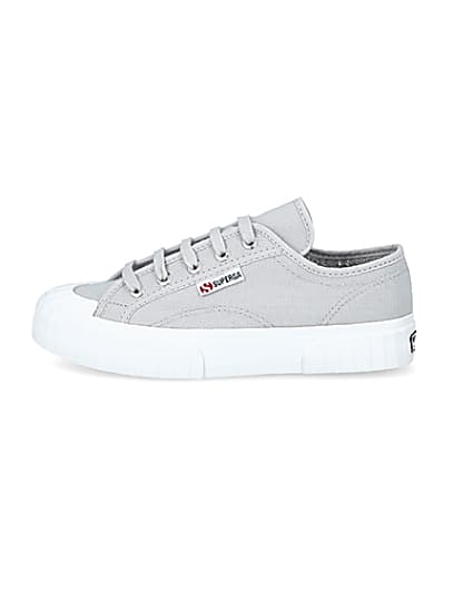 360 degree animation of product Superga grey canvas trainers frame-3