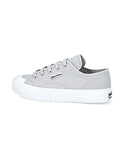 360 degree animation of product Superga grey canvas trainers frame-4