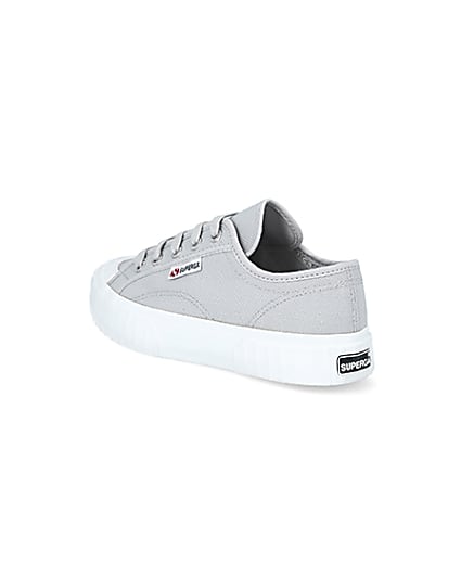 360 degree animation of product Superga grey canvas trainers frame-6
