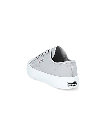 360 degree animation of product Superga grey canvas trainers frame-7