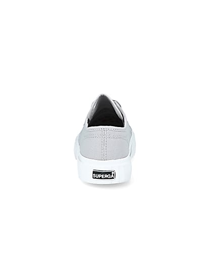 360 degree animation of product Superga grey canvas trainers frame-9