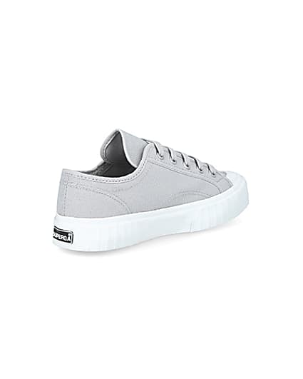 360 degree animation of product Superga grey canvas trainers frame-12