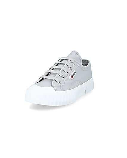 360 degree animation of product Superga grey canvas trainers frame-23