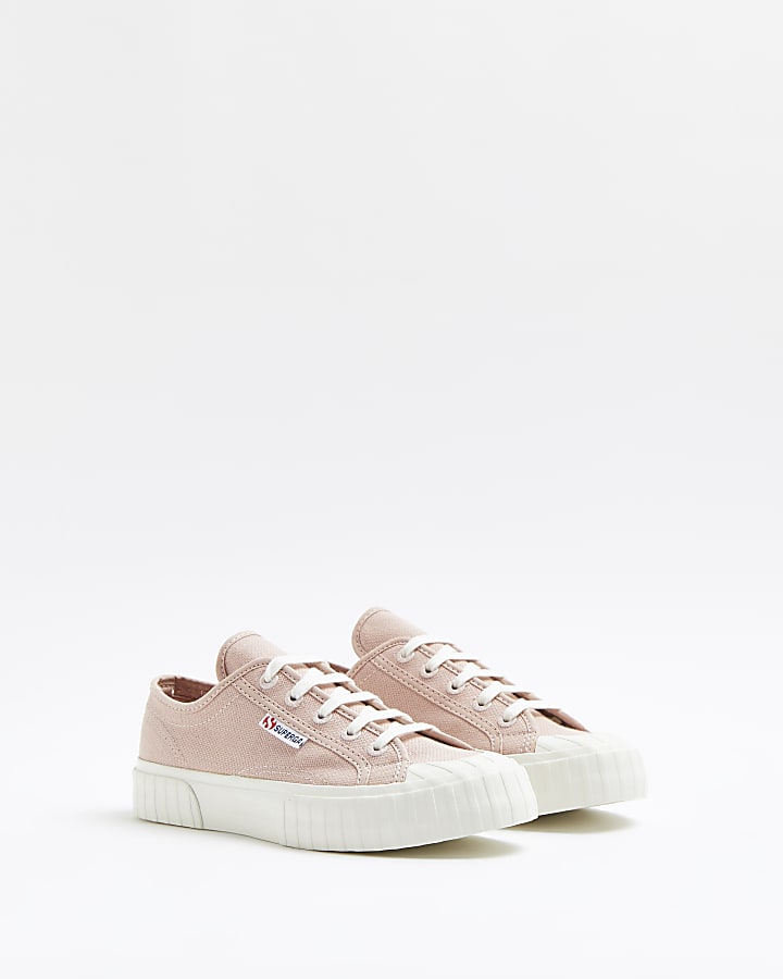 Superga pink canvas trainers