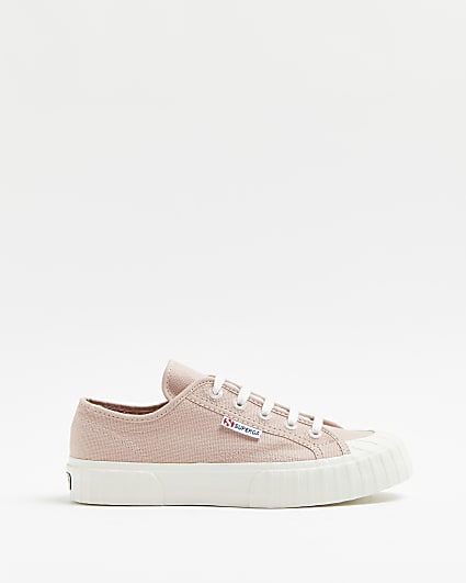 Superga pink canvas trainers