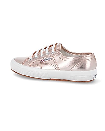 360 degree animation of product Superga pink metallic trainers frame-4
