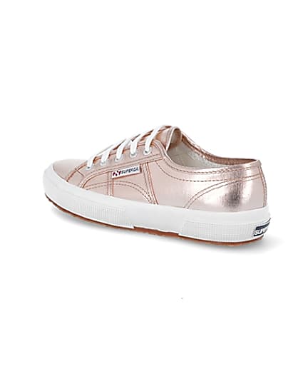 360 degree animation of product Superga pink metallic trainers frame-5