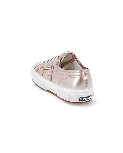 360 degree animation of product Superga pink metallic trainers frame-7