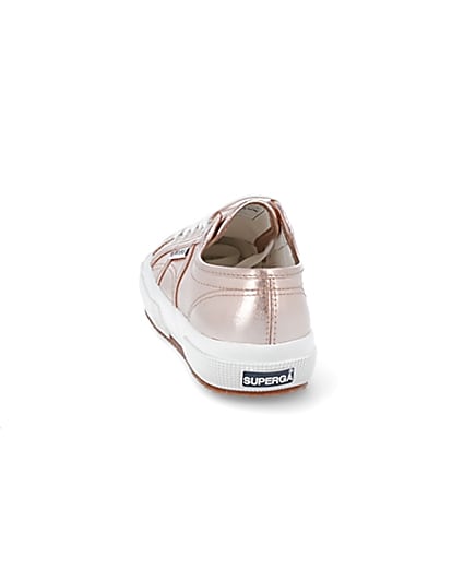 360 degree animation of product Superga pink metallic trainers frame-8