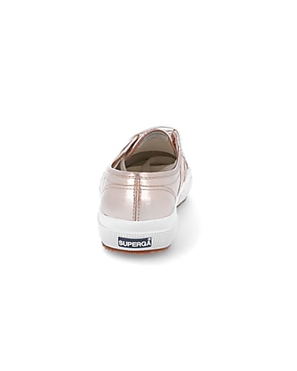 360 degree animation of product Superga pink metallic trainers frame-9