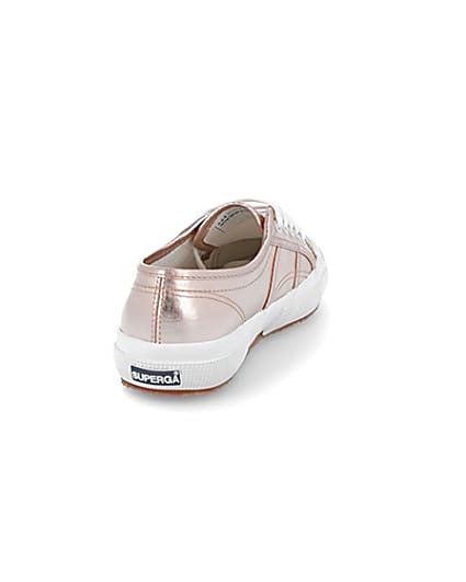 360 degree animation of product Superga pink metallic trainers frame-10