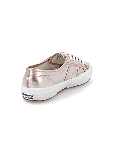 360 degree animation of product Superga pink metallic trainers frame-11