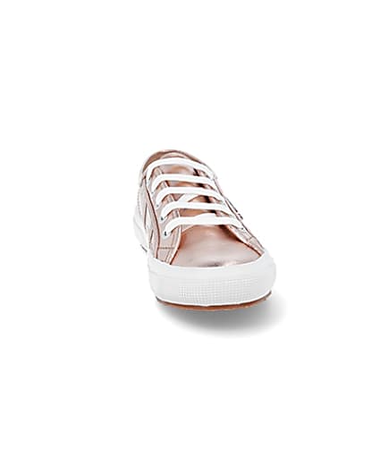 360 degree animation of product Superga pink metallic trainers frame-20
